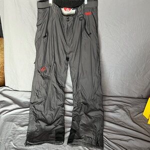 Marker Men's Dark Gray Cargo Insulated Ski Snowboard Snow Pants